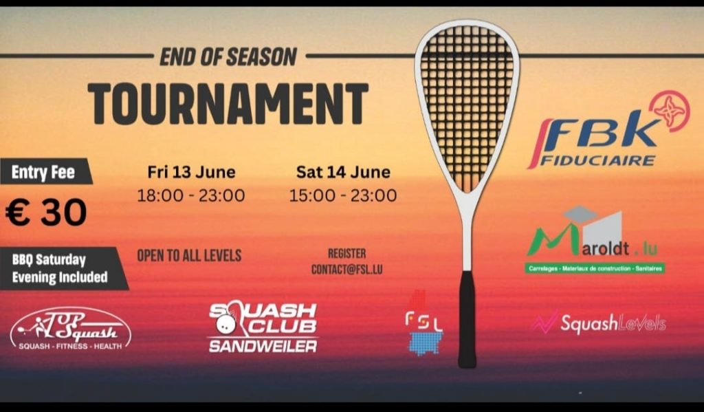 End of Season Turinier 2025 beim Squash Club Sandweiler